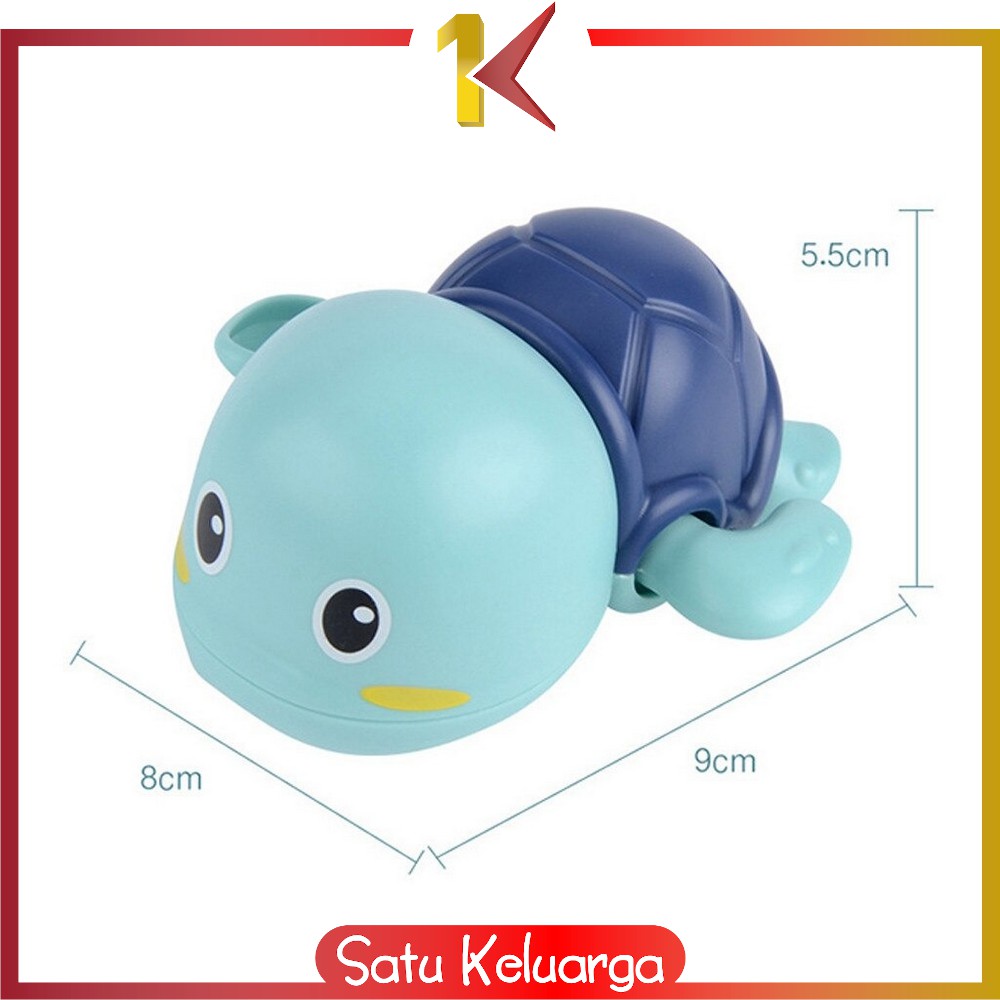 SK-M48 Mainan Mandi Anak Bayi Bentuk Kura Kura Berenang Di Kolam Renang / Bak Mandi Mainan Air Lucu-6