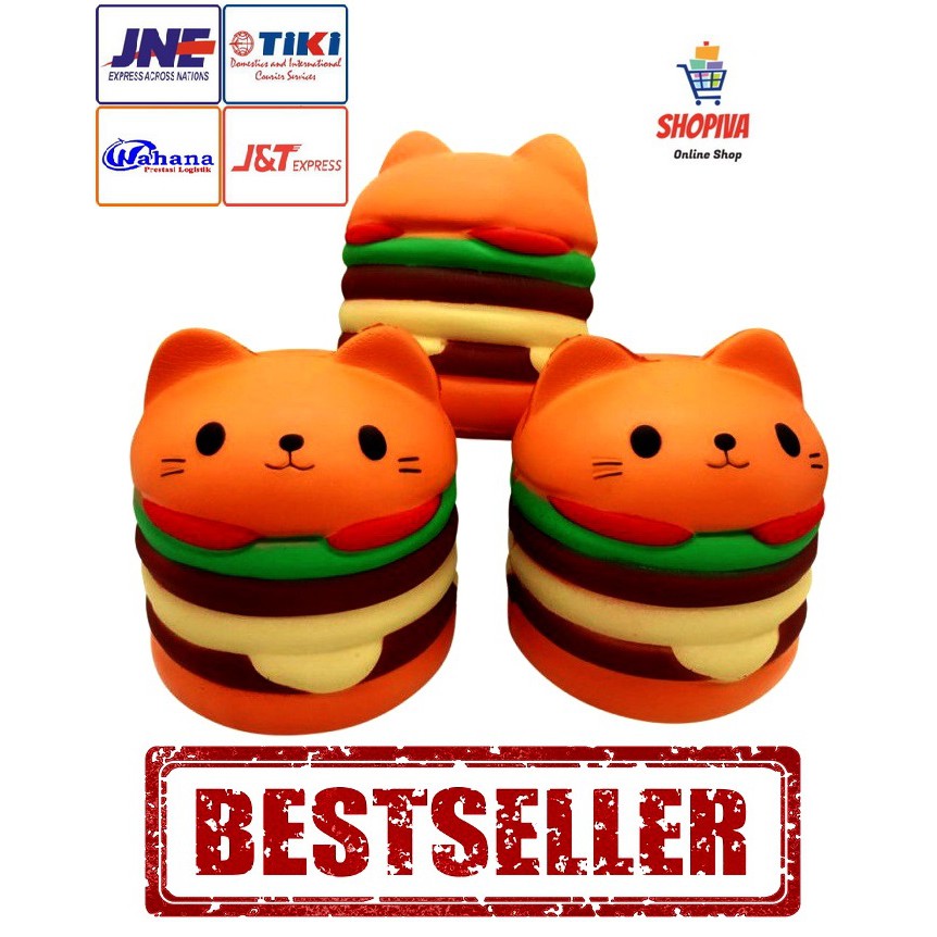 Jual SQUISHY CAT BURGER KITTY BURGER BENTUK WAJAH KUCING MURAH | Shopee ...