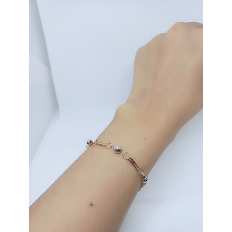 gelang bambu double + ukir silver925 variasi kombi warna