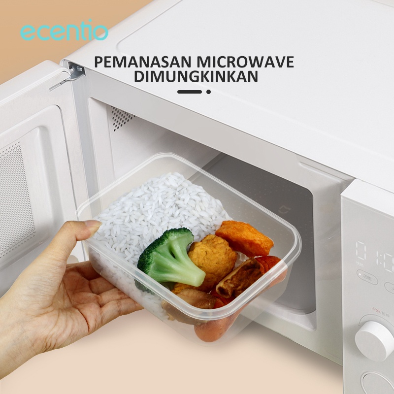 Foodi 3pcs lunch box set 400ml/800ml/1400ml kotak penyimpanan anti tumpah/food container snack cereal kotak kontainer tempat makan set/bening makanan kulkas penyimpanan hitam/3 pcs Refrigerator Storage Box set for Food Storage kotak makan/Makanan Kulkas