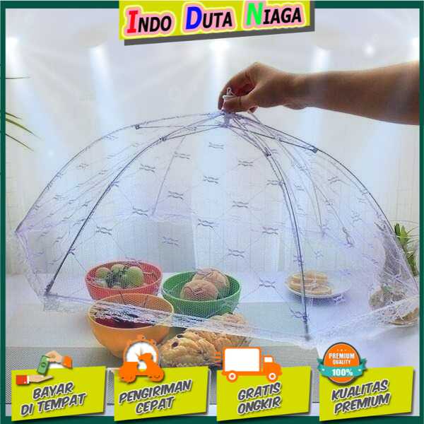 IDN TOOLS - TEENRA Tudung Saji Cover Penutup Makan Umbrella Food Cover 60cm FAN-08