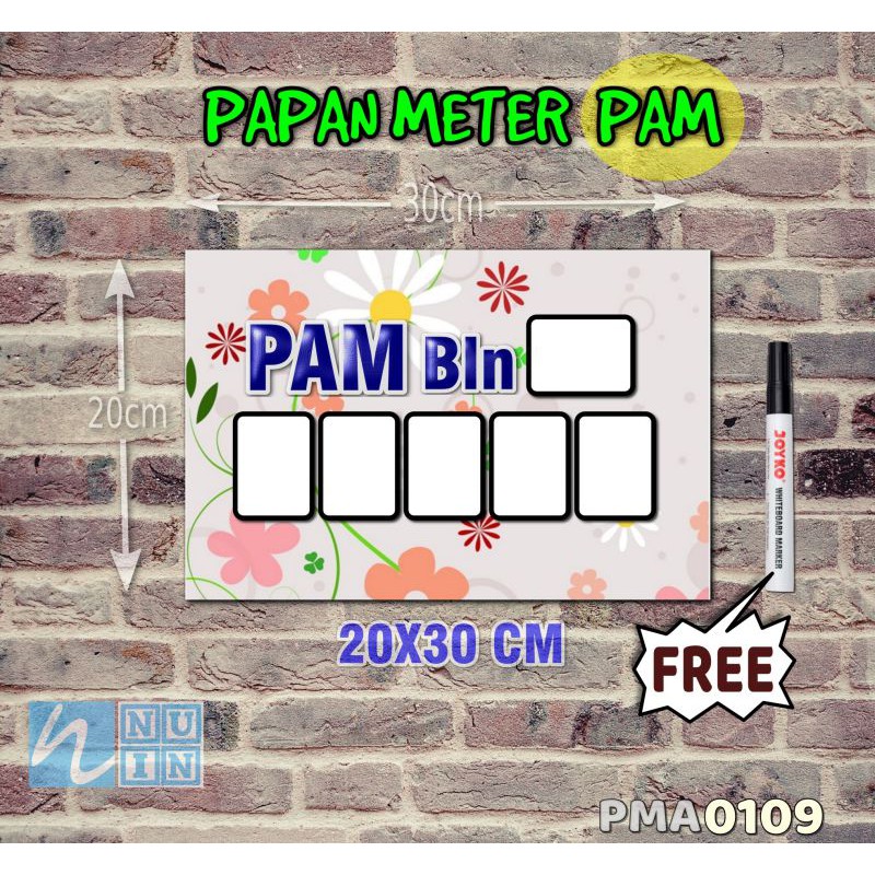 

Nuin Papan Meter Listrik PLN PAM motif Unik - Floral 09