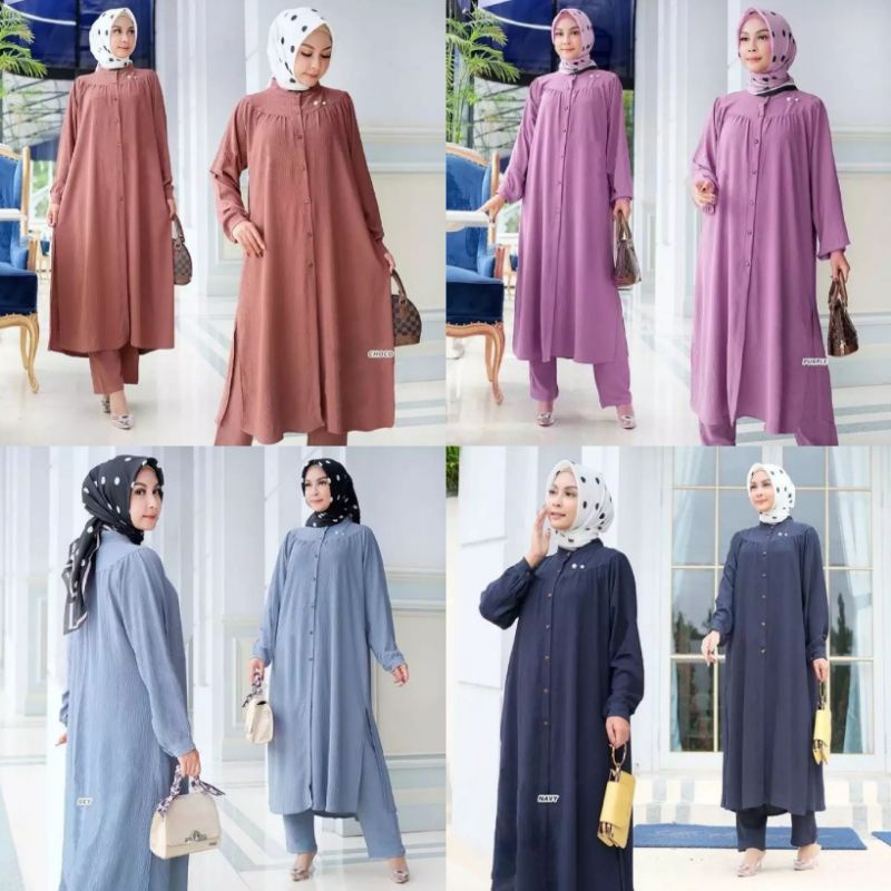 Set Rayon Crinkle Wanita