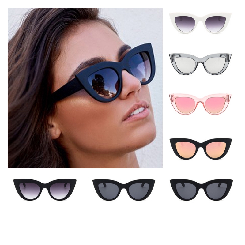 (YUZHU) Ready Stock Kacamata Sunglasses Wanita Kepribadian Kacamata Hitam  Mata Kucing