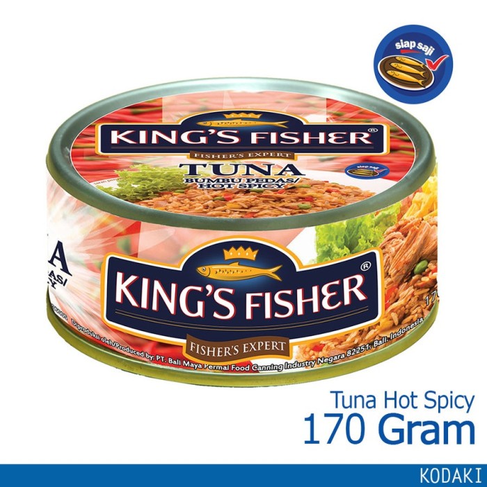 

Ikan Tuna Kaleng King's Fisher Hot Spicy Oil Bumbu Pedas 170g