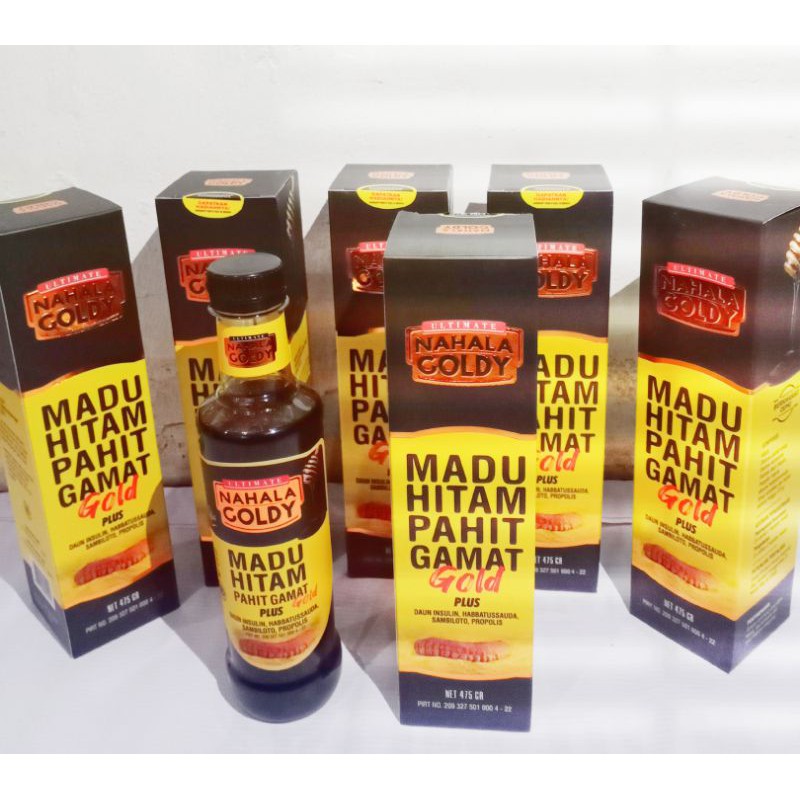 NAHALA GOLDY Madu Hitam Pahit Gamat Gold