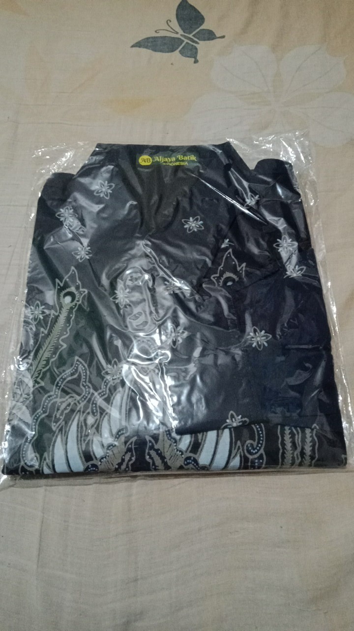 Arfana Navy 2 Atasan Kemeja Batik Pria Lapis Furing Premium Lengan Panjang Batik Rafanda Solo