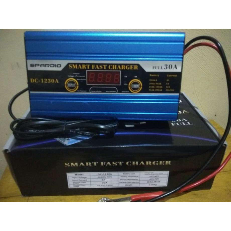 Charger Accu Cas Aki Mobil Motor SPARDIO 12v 30 Amper 12v 30A otomatis