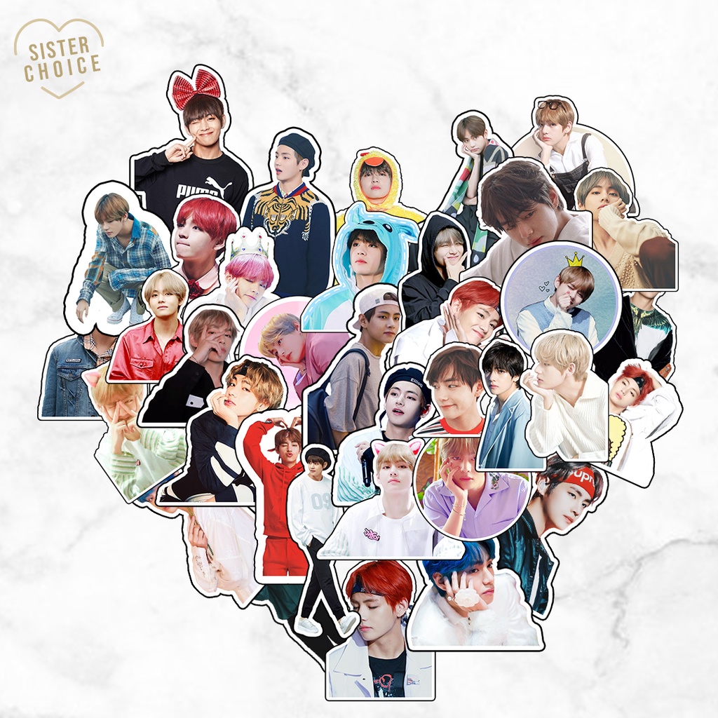 

Sticker BTS V Kim Taehyung Cute / Stiker V / Sticker KPOP | Sticker Tumbler HP Helm Journal Laptop DIY Motor