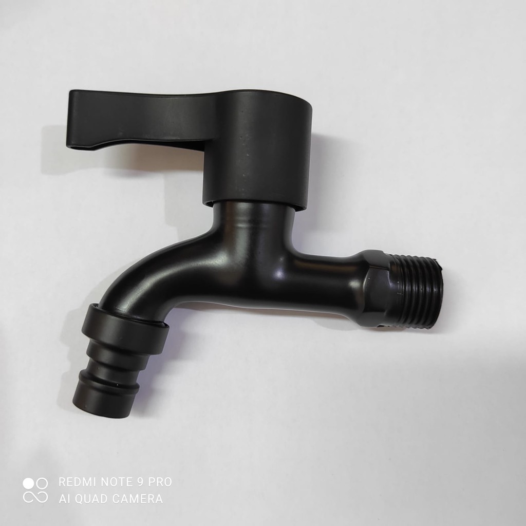 Kran Taman Hitam 51BL Murah - Keran air tembok Faucet Wall Stainless Black cucut taman T51B