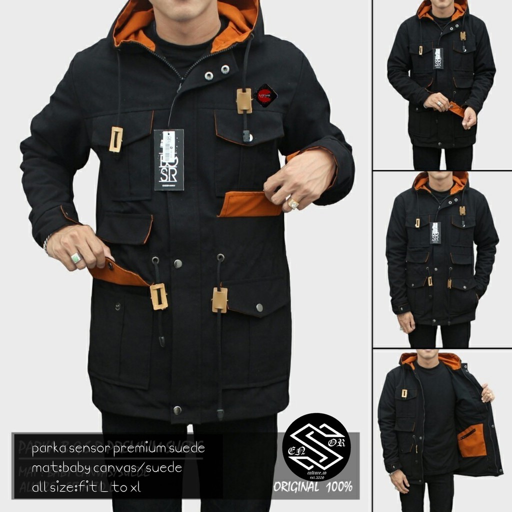 hadiah JAKET PARKA SENSOR PREMIUM SUEDE FIT L 7 POCKET Berkualitas