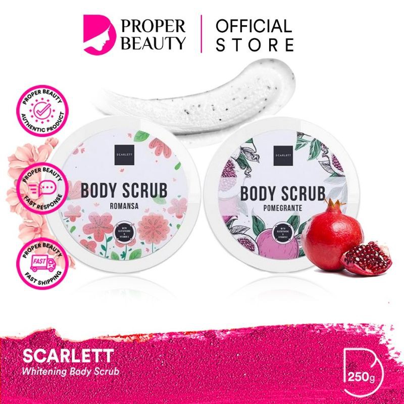 SCARLETT BODY SCRUB POMEGRANTE ORIGINAL BPOM - LULUR MANDI SCARLETT