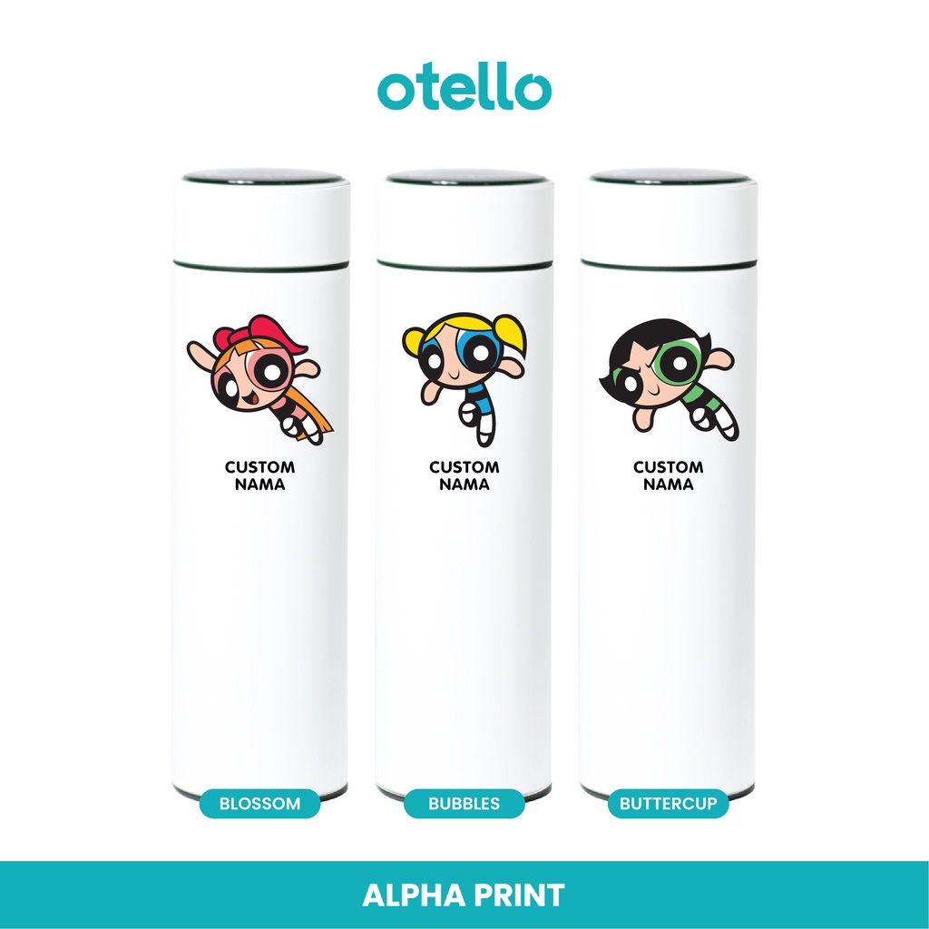 Thumbler Powerpuff Girls Custom Tumbler Karakter Tambler Cetak Print UV Botol Minum Hadiah Anak