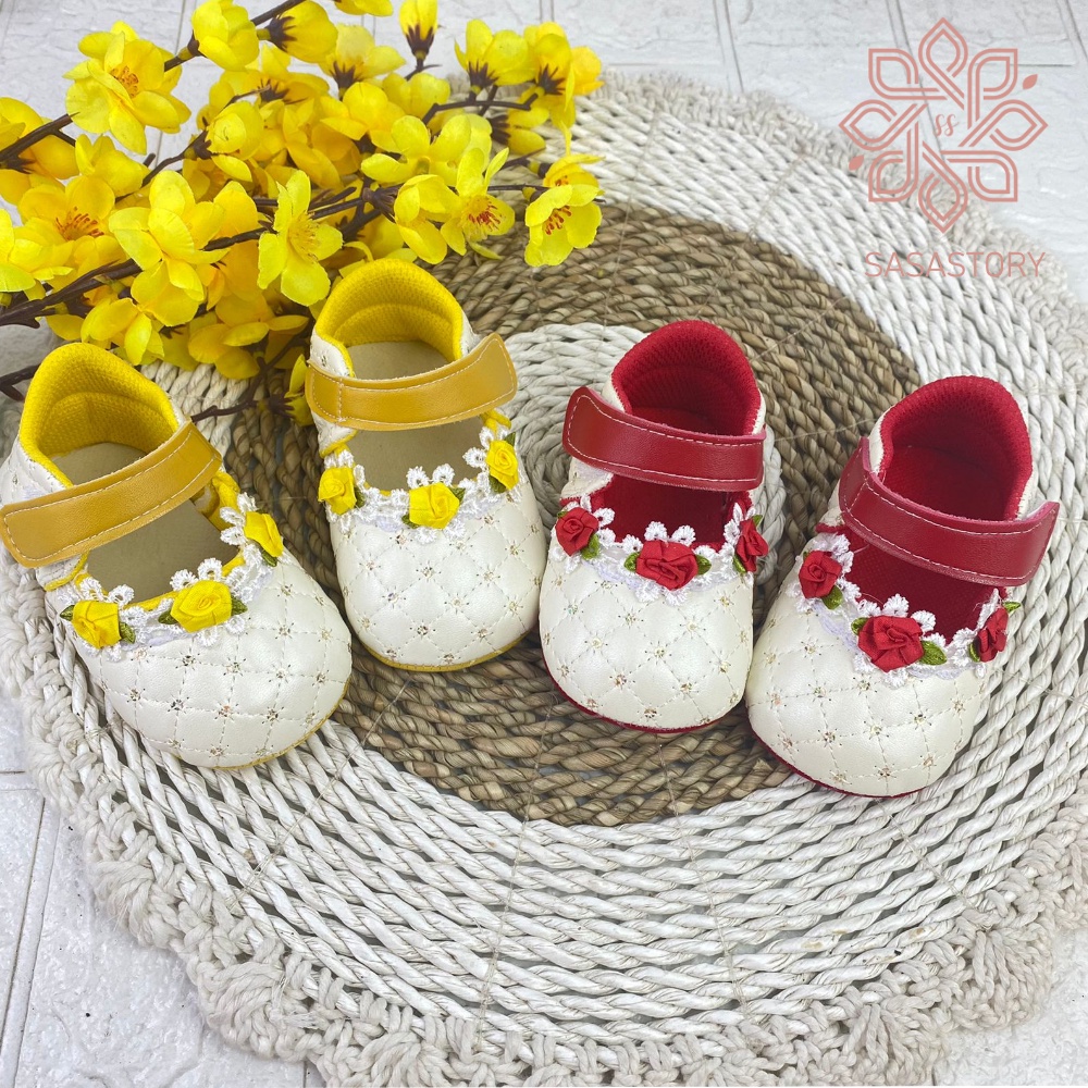 mandirishoestore-SEPATU PREWALKER ANAK PEREMPUAN PAYET BUNGA 0-12 BULAN XPY01