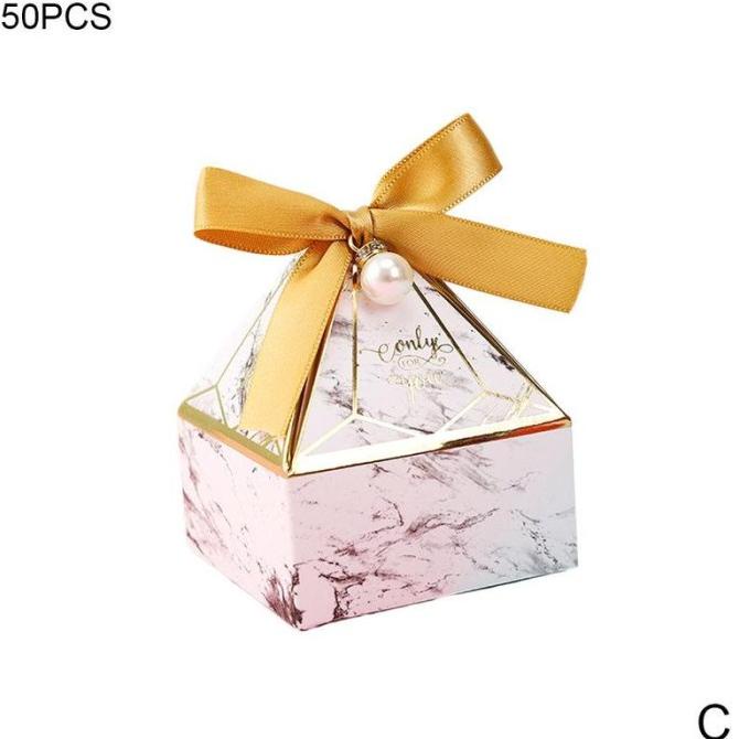 

50PCS WEDDINGBOX PAGODA-SHAPEDWEDDING PACKAGING BOX GIFT SIZE D7R7 DSFD2215645