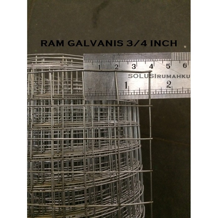 10 METER RAM KAWAT LOKET GALVANIS 3/4" SILVER KOTAK 3/4 INCH 2 CM