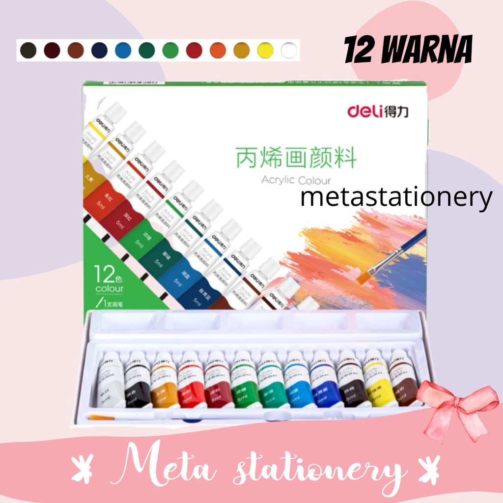 

Acrylic Paint / Cat Acrylic 12 Warna Deli