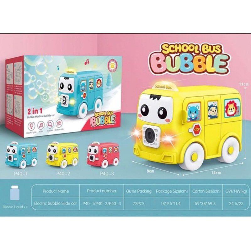 0School Bus Bubble Camera / Bubble Gun Elektrik / Kamera Bubble Murah