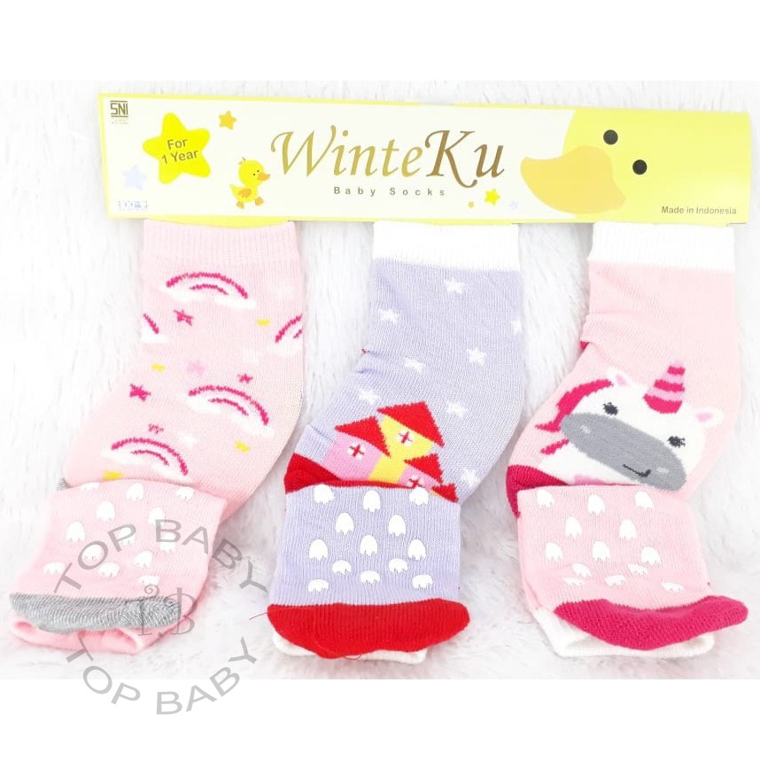 Kaos Kaki Bayi 3in1 Anti Slip Winteku - 4207