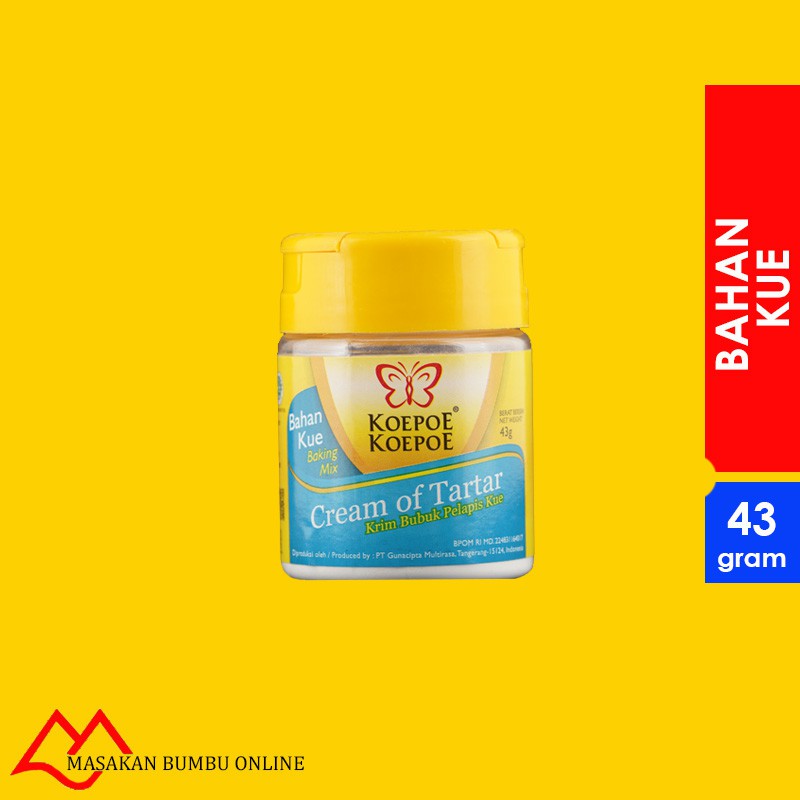 

Cream of Tartar - Krim Bubuk Pelapis Kue - Cap Koepoe Koepoe