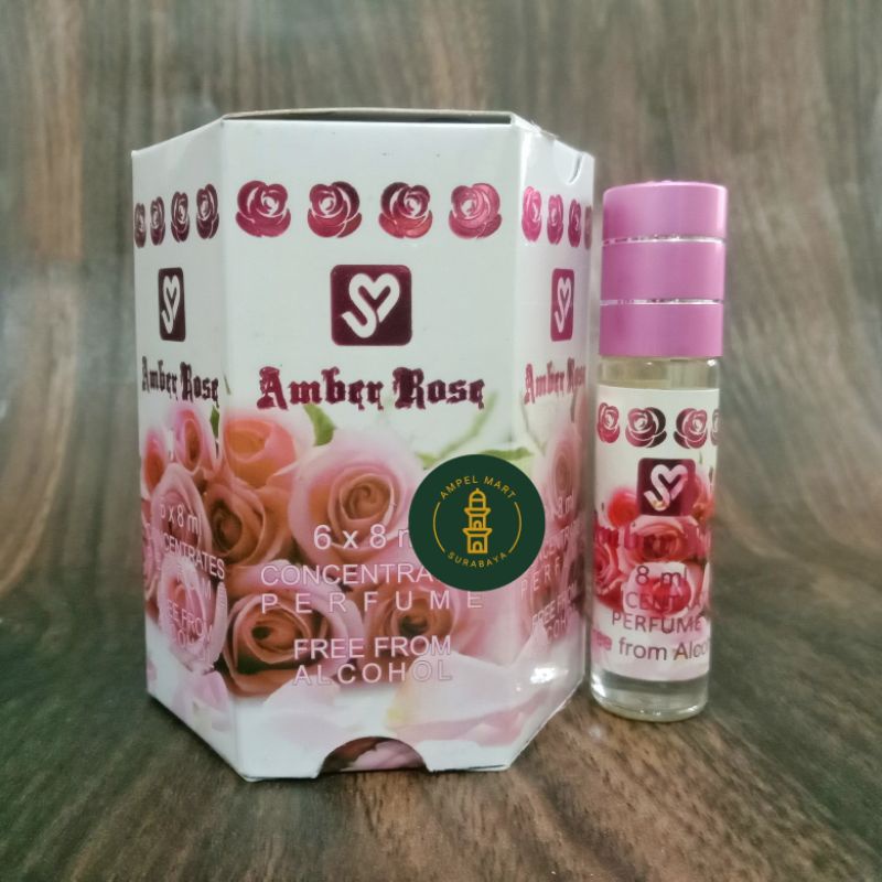 Parfum Amber Rose Satu Box isi 6 Pcs - Supermade