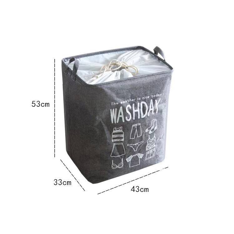 Laundry Bag WASHDAY 75 Liter Keranjang Laundry Persegi Penutup Serut laundrycp