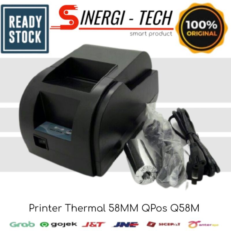 Jual PRINTER THERMAL KASIR 58MM Q58M QPOS PORT USB n RJ11 (Cashdrawer) Shopee Indonesia