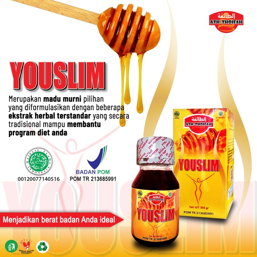 

MADU DIET YOUSLIM ATH THOIFAH TERAPI LANGSING ALAMI / Madu Diet Pelangsing BPOM