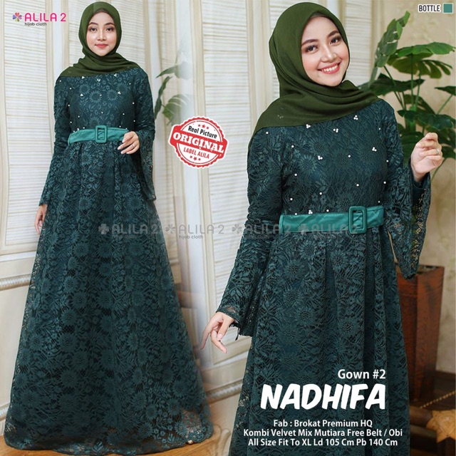 Nadhifa maxy / brokat maxy / brokat dress / bisa seragam