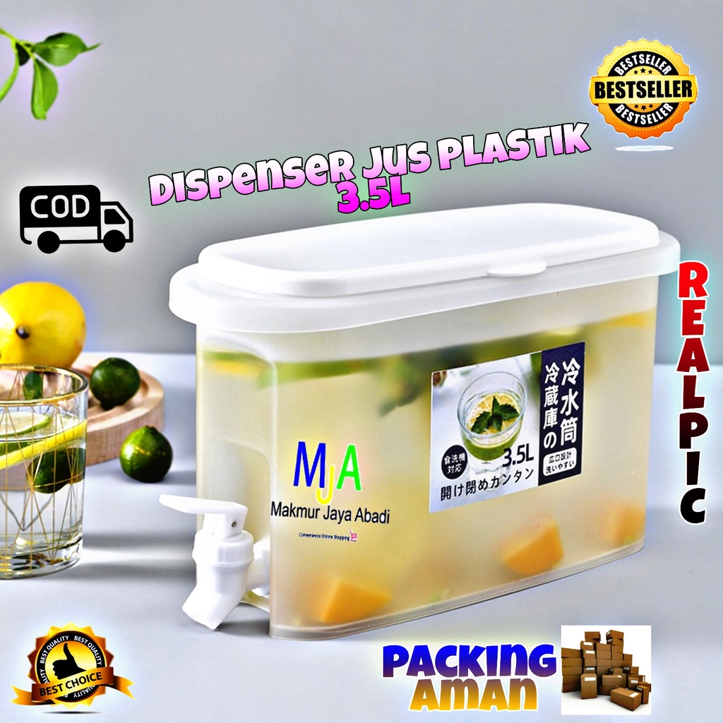 PROMO (BISA COD) Dispenser Jus Plastik Mini 3.5 Liter / Galon Air Kecil / Ketel Minuman Dingin / Keran Dispenser / Bucket Mini Juice / Water Tank Portable / Dispenser Kulkas