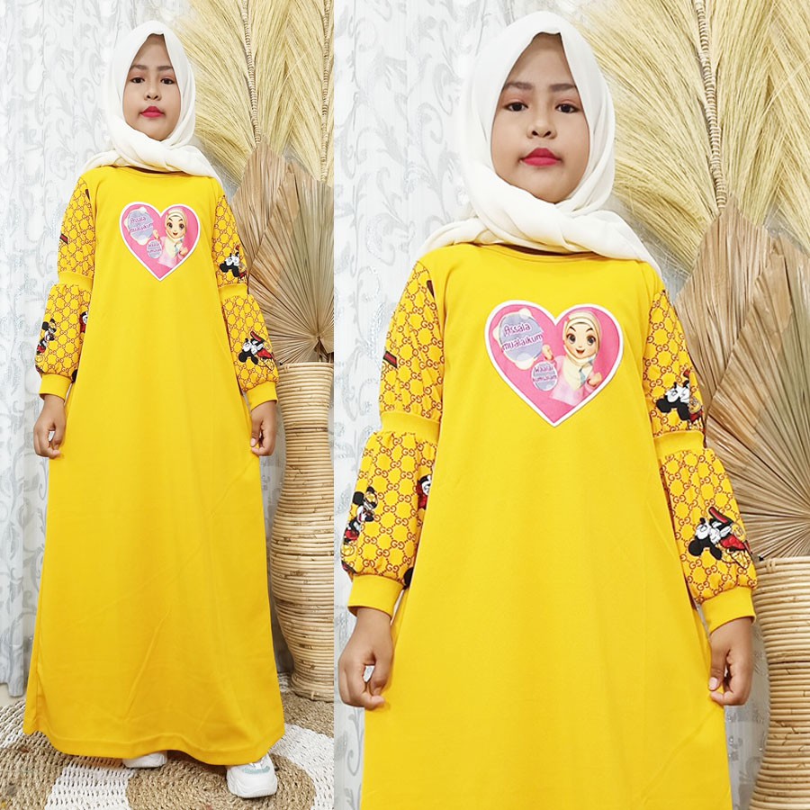 GAMIS ASSALAMUALAIKUM LOVE ANAK LENGAN BALON GL FASHION