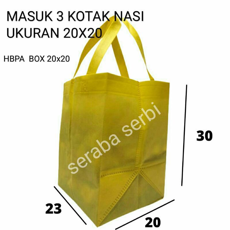 HBPA Box 20 x 20 tas spunbond kotak nasi besek hajatan tas syukuran