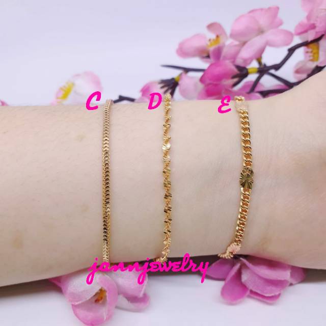 Gelang simpel nori ukir xuping