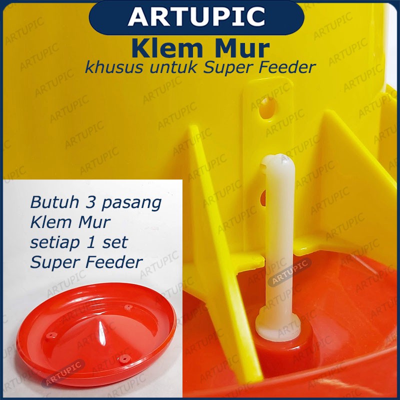 KLEM MUR SAJA untuk Super Feeder Tempat Makan Ayam