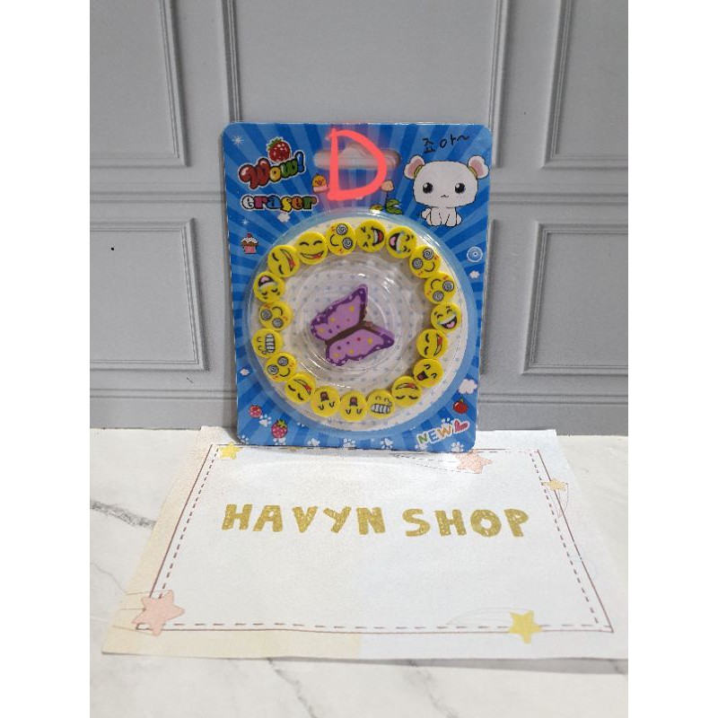 penghapus lingkaran lucu imut/stip fancy/hapusan anak-D