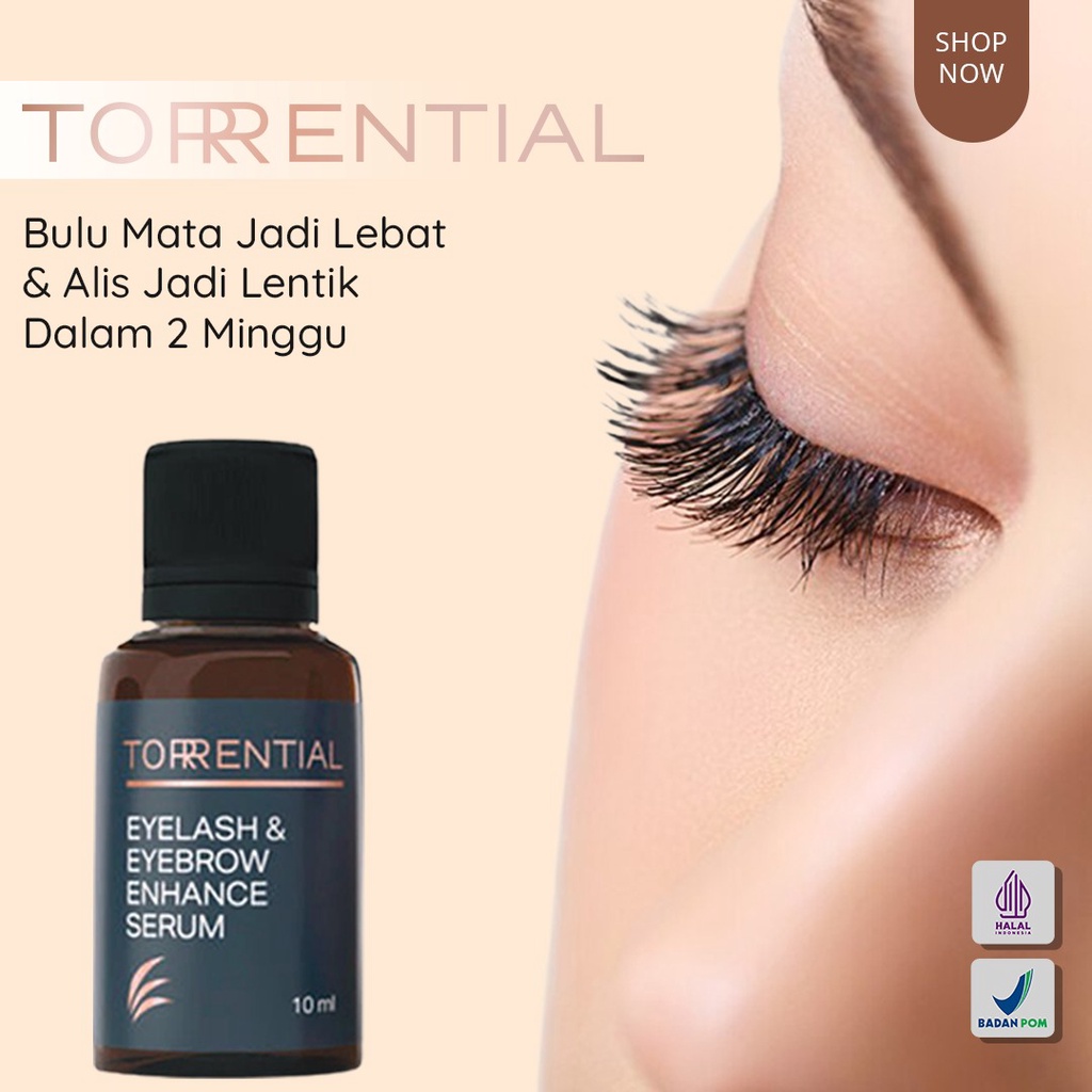 TORRENTIAL EYELASH &amp; EYEBROW GROWTH SERUM Penumbuh Bulu Mata Dan Penebal Alis