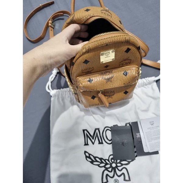 MCM Bebeboo Backpack Cognac