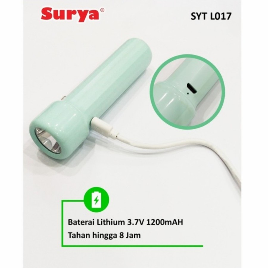 Senter Led surya L 017 lampu senter mini surya