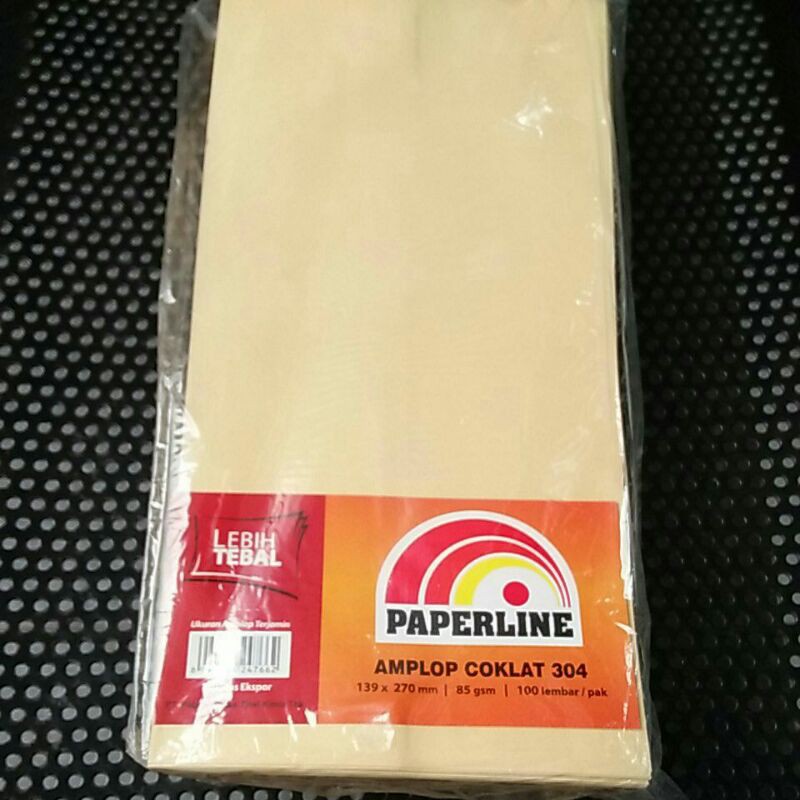 

amploo coklat 304 paperline ukurab 139x270mm isi 100lembar