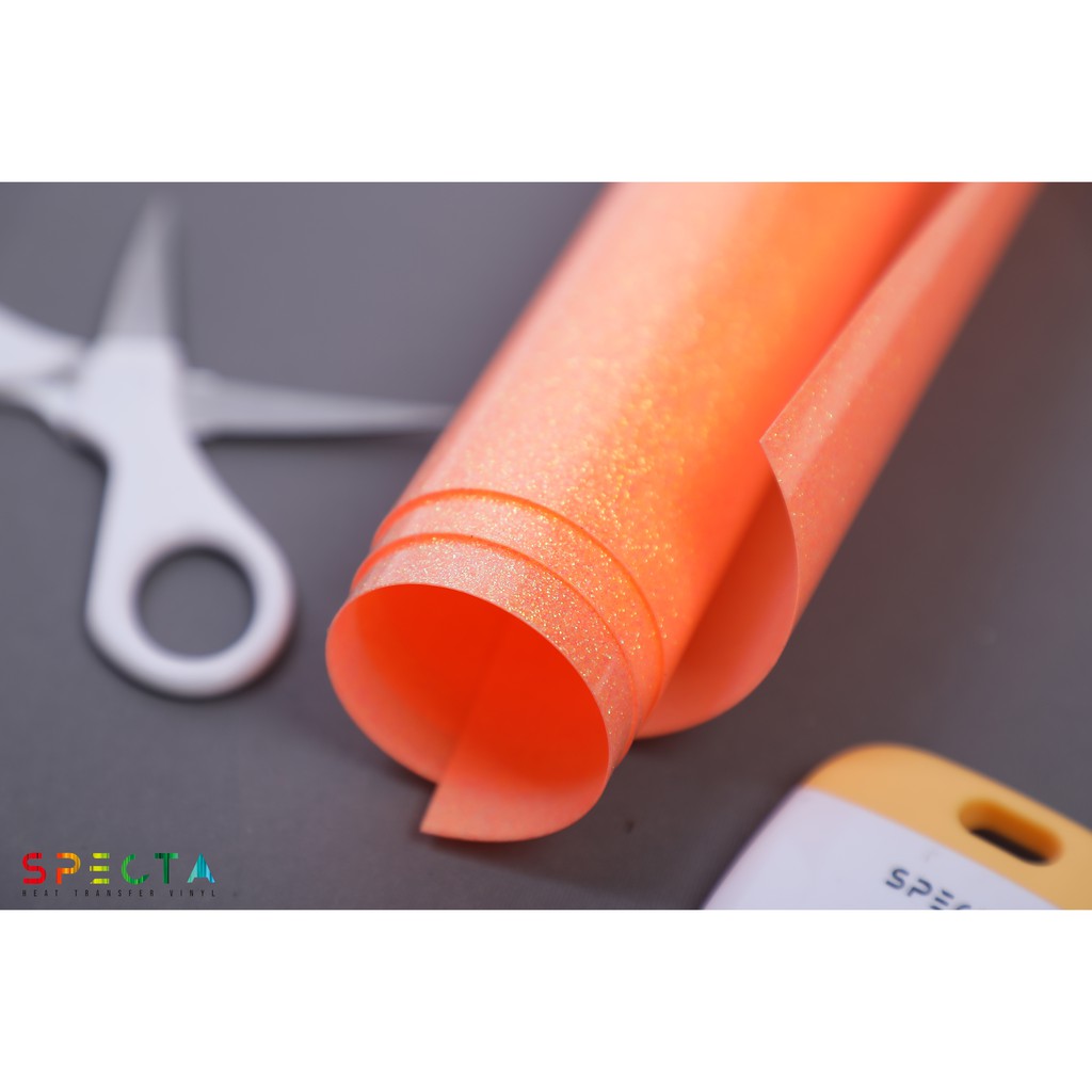 POLYFLEX GLITTER KOREA SPECTAFLEX GLITTER GT-10 HTV FLUORSCENT ORANGE