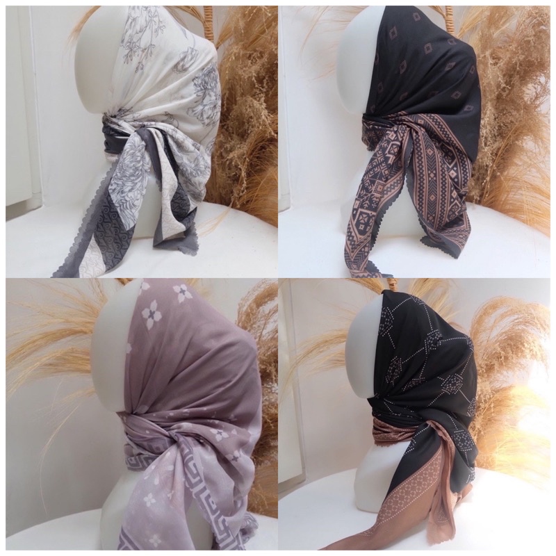 HIJAB VOAL MOTIF (HANNA 1-100) /VOAL MOTIF/VOAL MOTIF SEGIEMPAT/HIJAB MOTIF KATALOG 1
