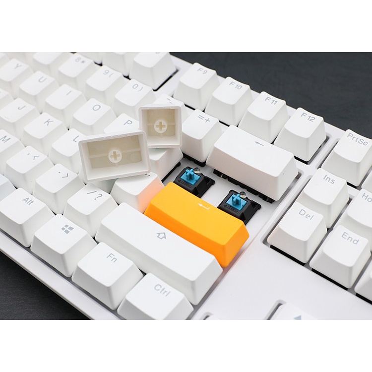 Ducky One 2 Backlit Series TKL White Case Mechanical Gaming Keyboard