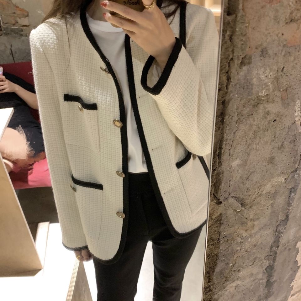 jaket korean style wanita casual short coat women s gentle style musim gugur loose casual long sleev