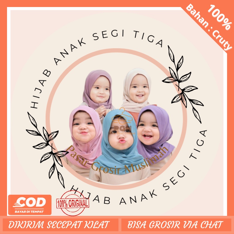 (CAMILLA) JILBAB SEGITIGA INSTAN ANAK JERSY PREMIUM | JILBAB INSTAN ANAK BAHAN JERSEY MUDAH DI PAKAI ADEM &amp; TIDAK GERAH | PASHTAN 1-3 TAHUN BISA COD