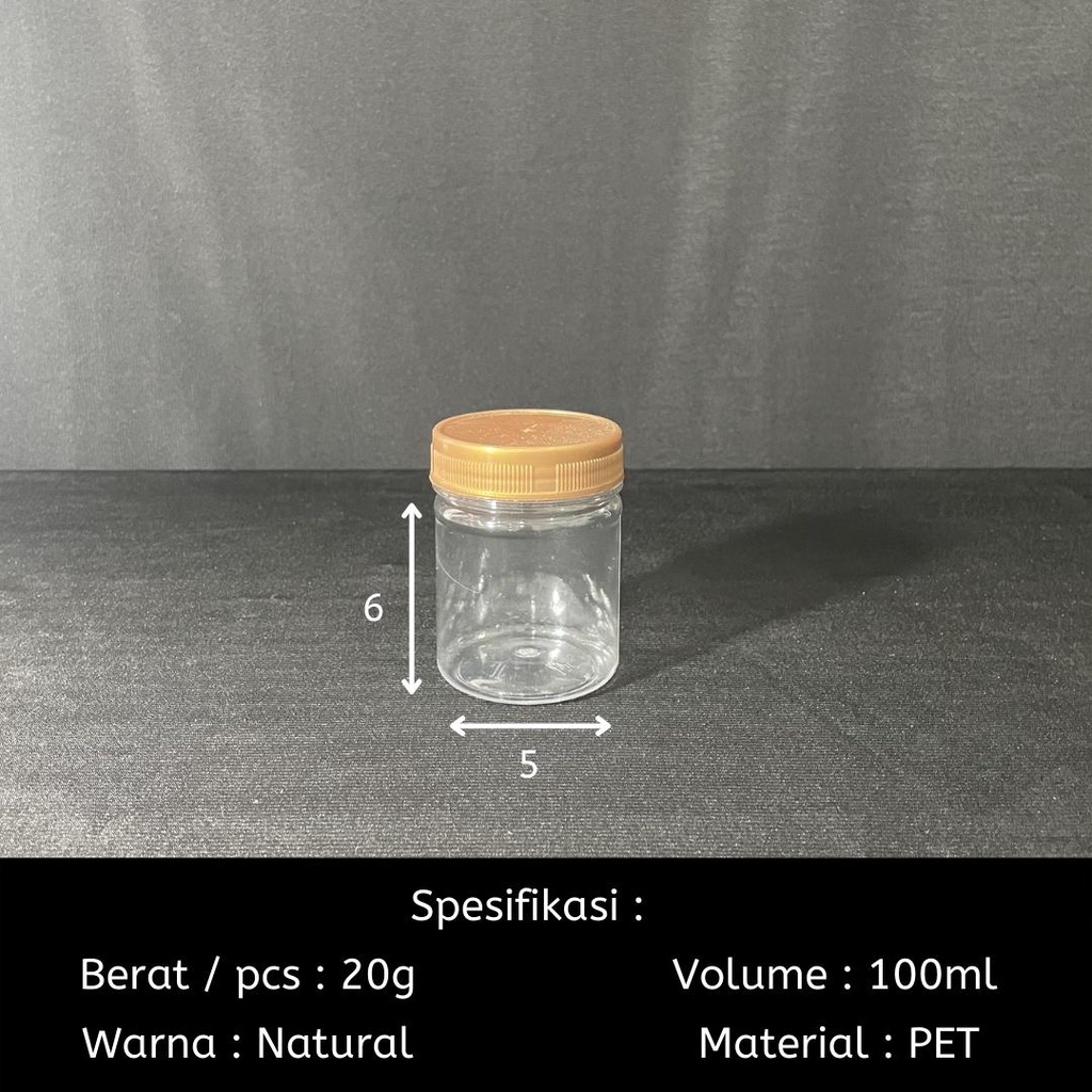 Toples Plastik Pala 100ml / Toples Bumbu 100Ml / Jar Plastik