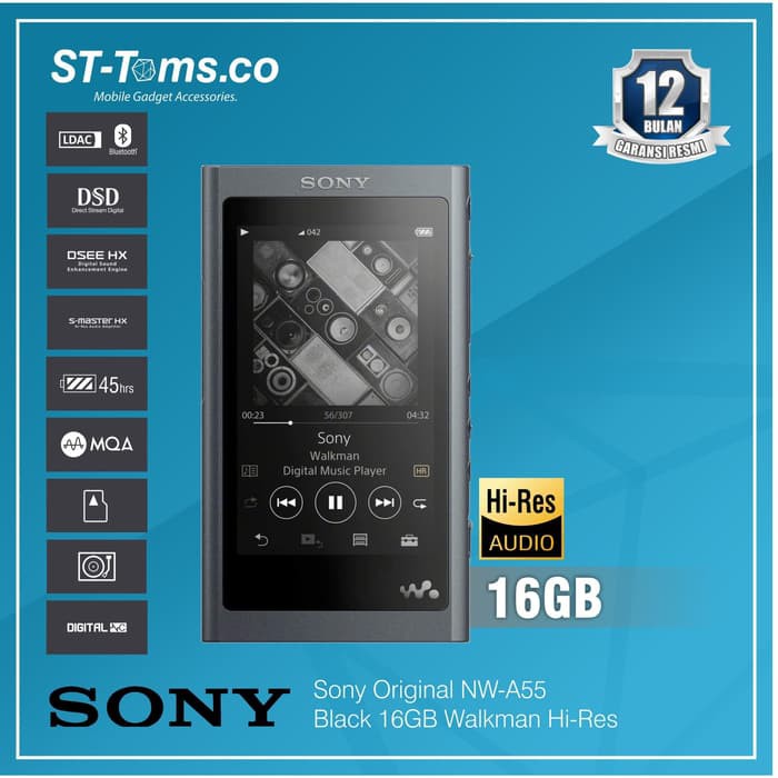 Sony Original NW-A55 / NW A55 NWA55 Grayish Black 16GB Walkman Hi-Res