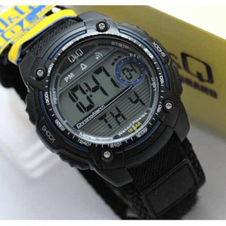 Jam Tangan Pria Q Q M075j001y Original Qnq M075j Rubber Qq M075 Q M 075 Water Resist Box Exclusive Shopee Indonesia