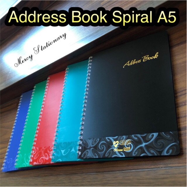 Address Book A5 Spiral Buku Alamat  Buku  Telepon 