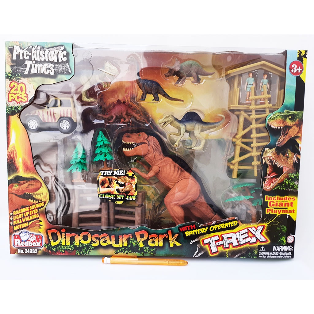 Red Box Toys Pre-Historic Times T-Rex Dinosaur Park Light and Sound 20 pcs 24332 RedBox Dinosaurus B