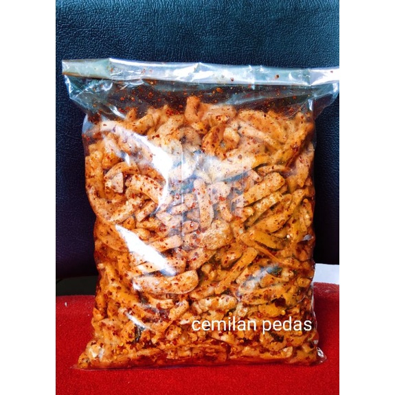 

COD Baso Goreng Stick, Basreng Pedas Daun Jeruk Isi 1000 Gram 1 kg. Basreng Pedas Hot Jeletot Asli Cabe Rawit Merah Renyah Dan Kriuk-kriukkk.